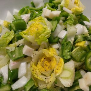 Frischer Salat mit Ziegenkäse