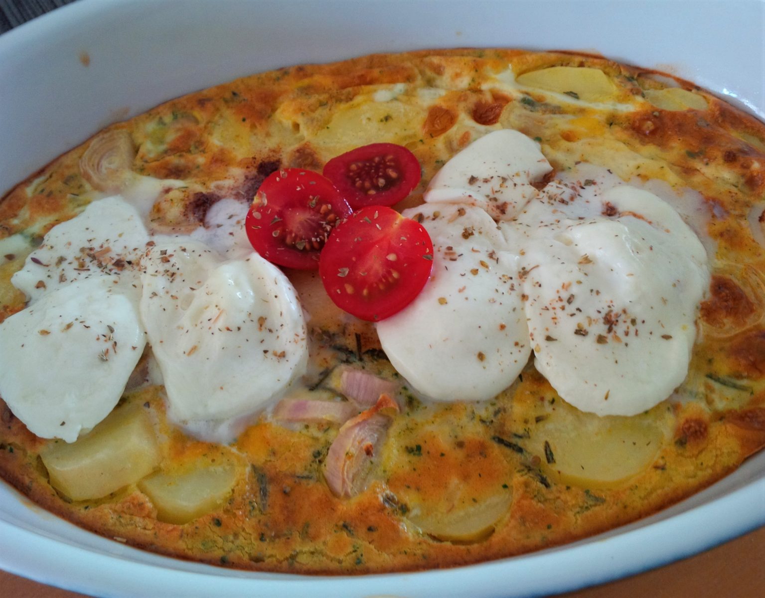 Kartoffel-Ei-Gratin mit Mozzarella Kartoffel-Ei-Gratin